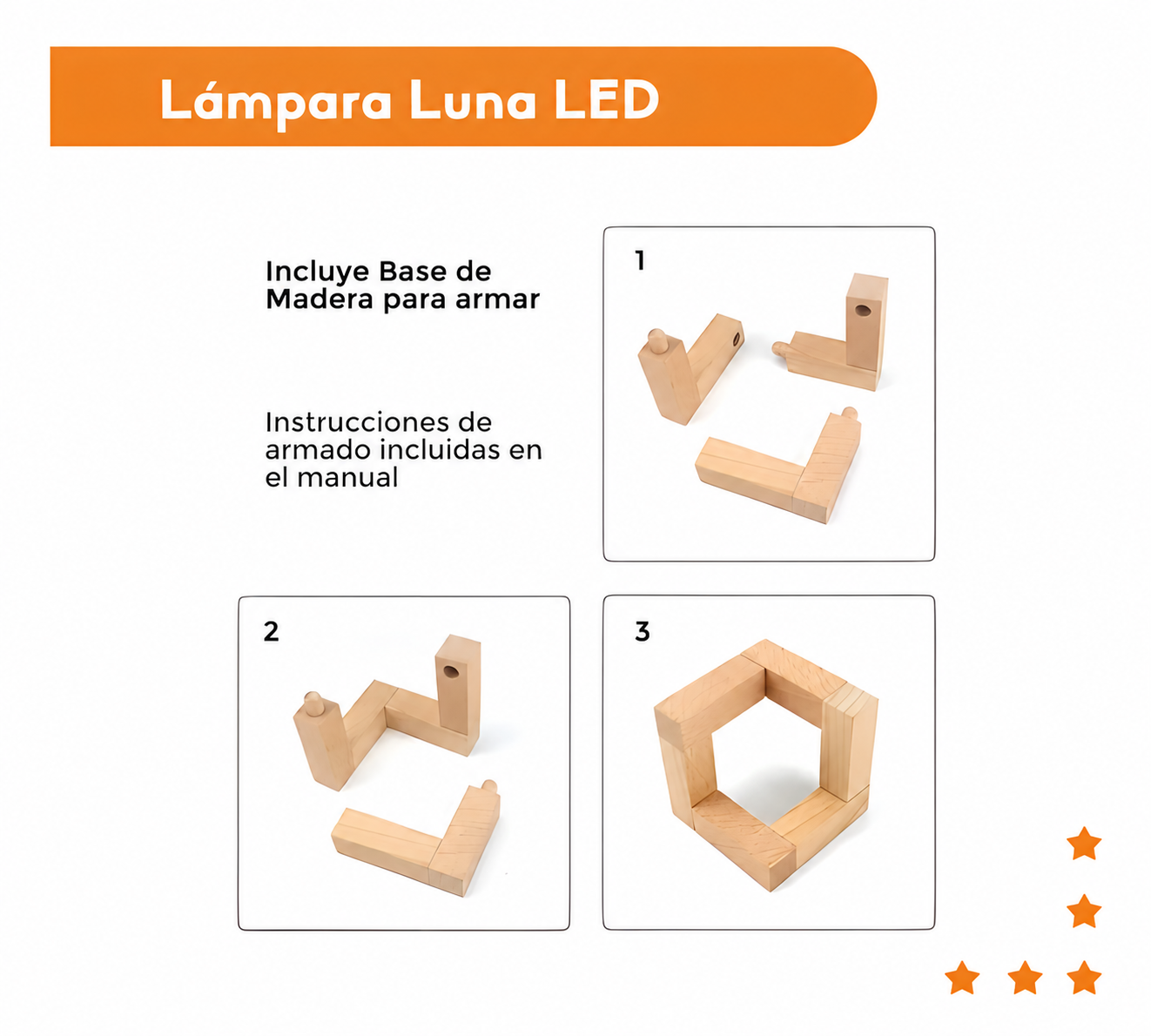 Lampara Luna 3D